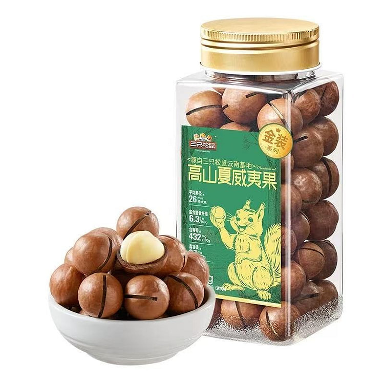 Three Squirrels, Highland Macadamia Nuts 480 g