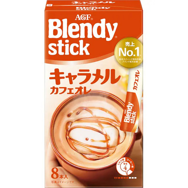 Blendy Stick Caramel Cafe au Lait, 8 sticks 1 each