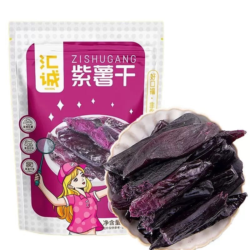Huicheng Purple Sweet Potato Dried Slices, 0 Fat, No Added Sucrose, 500g 500 g