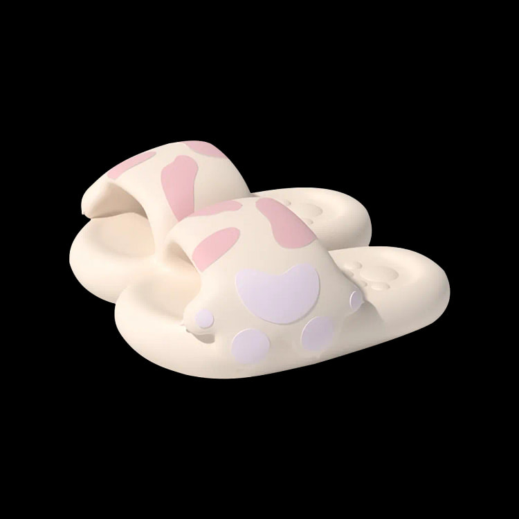 SECCHIC New Cute Cat Paw Slippers Pink Rice 40-41