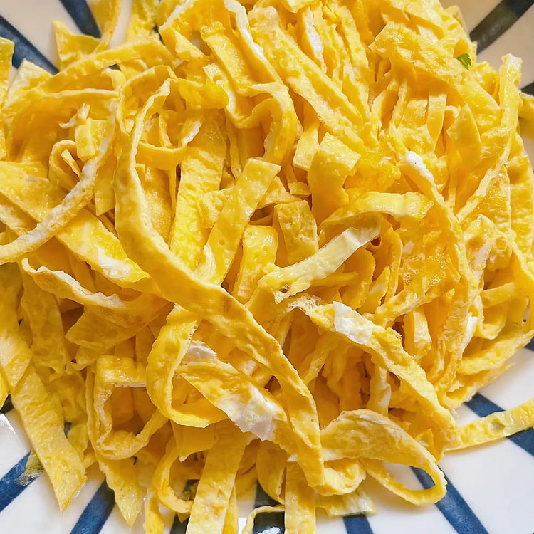 Sliced Fried Egg
