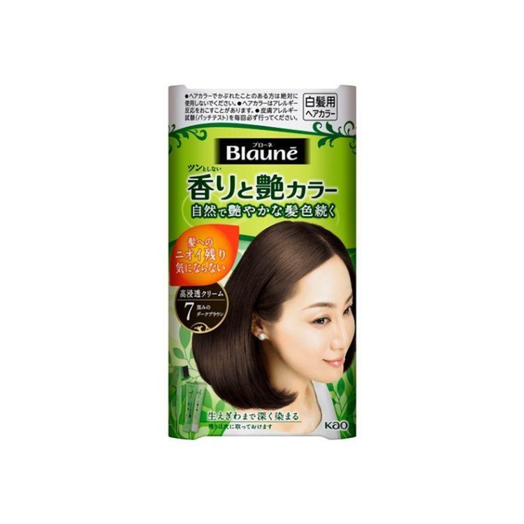 Kao Scented and Glossy Color Cream 7 Dark Brown 80 g