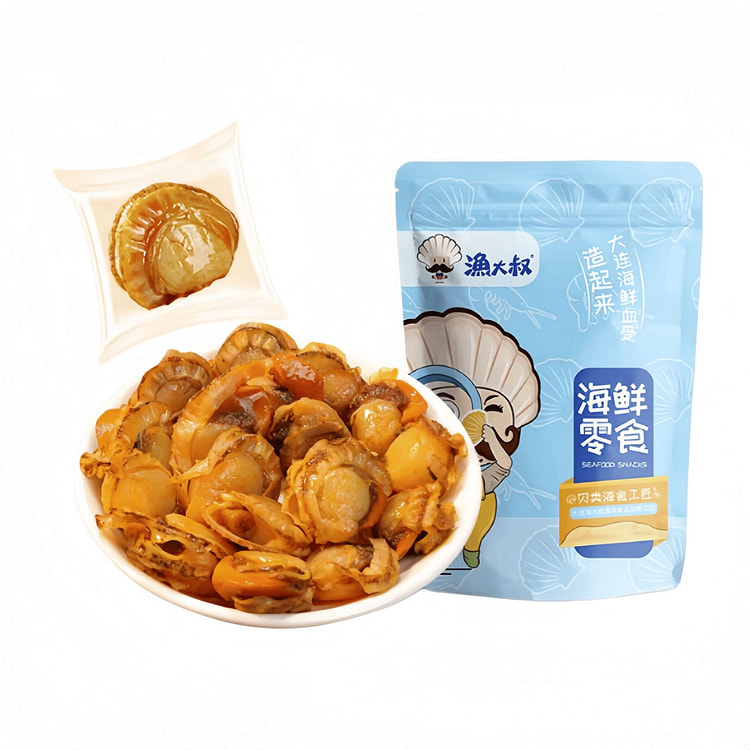 渔大叔 椒麻软烤扇贝开袋即食扇贝肉泡面搭档110g 110 克