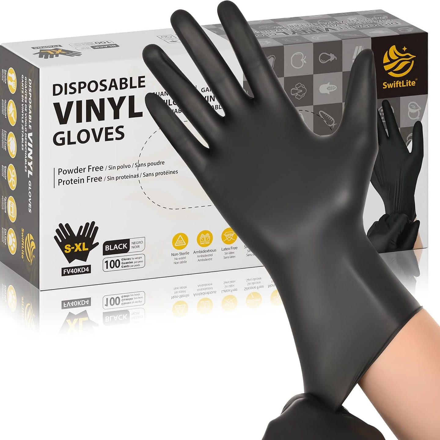 Food Grade Gloves Disposable Latex Free 1 count