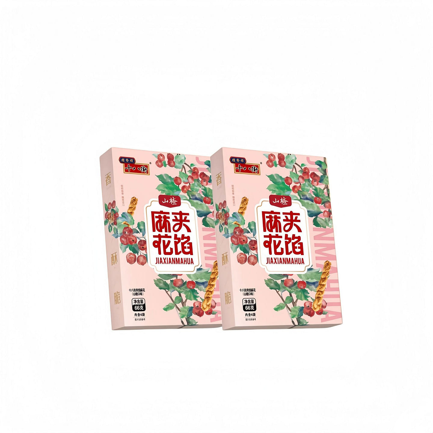 Stuffed Twisted Dough 66g*2 boxes, Hawthorn Flavor 132 g