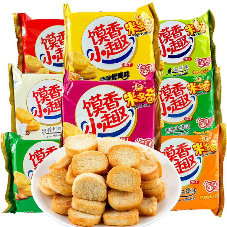 米多奇烤香馍丁烤馍馒头片早餐饼干解馋小零食23*5