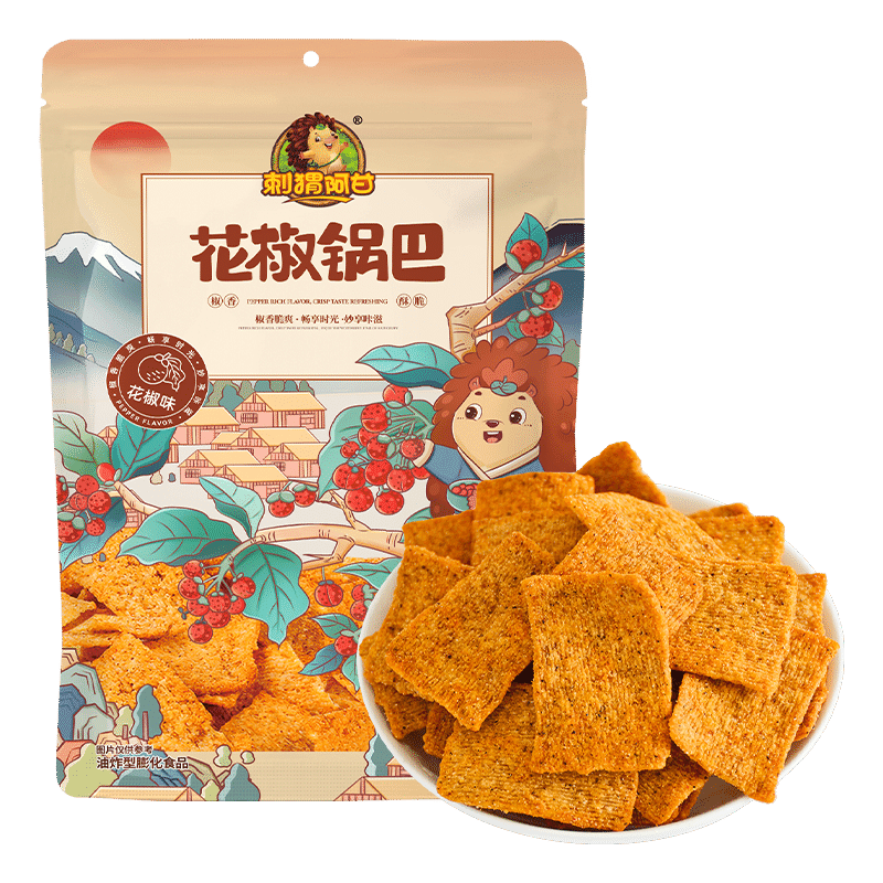 Hedgehog, Forrest Gump, Sichuan Pepper Flavored Guoba Snacks 75 グラム