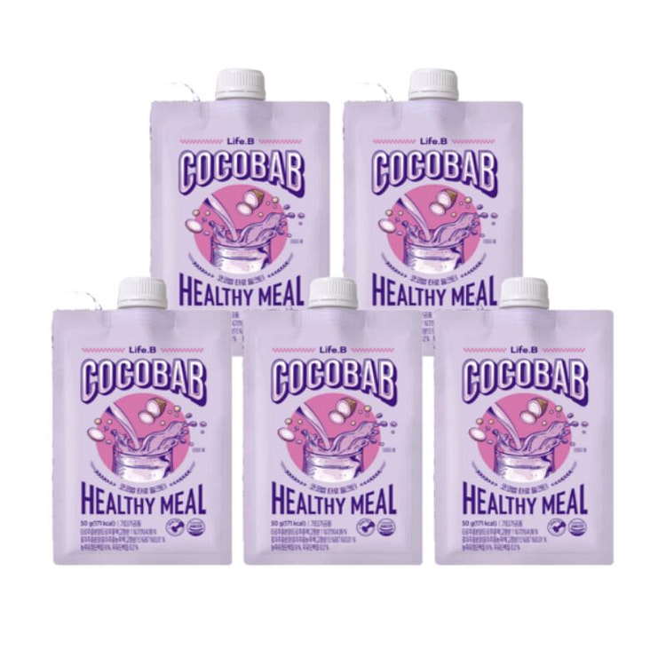 COCOBAB Taro Milk Tea Protein Meal Shake 50g 5 pack