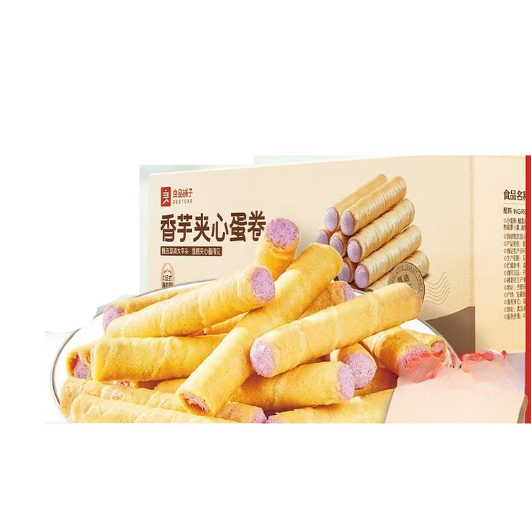 良品铺子香芋注心蛋卷零食400g*1盒