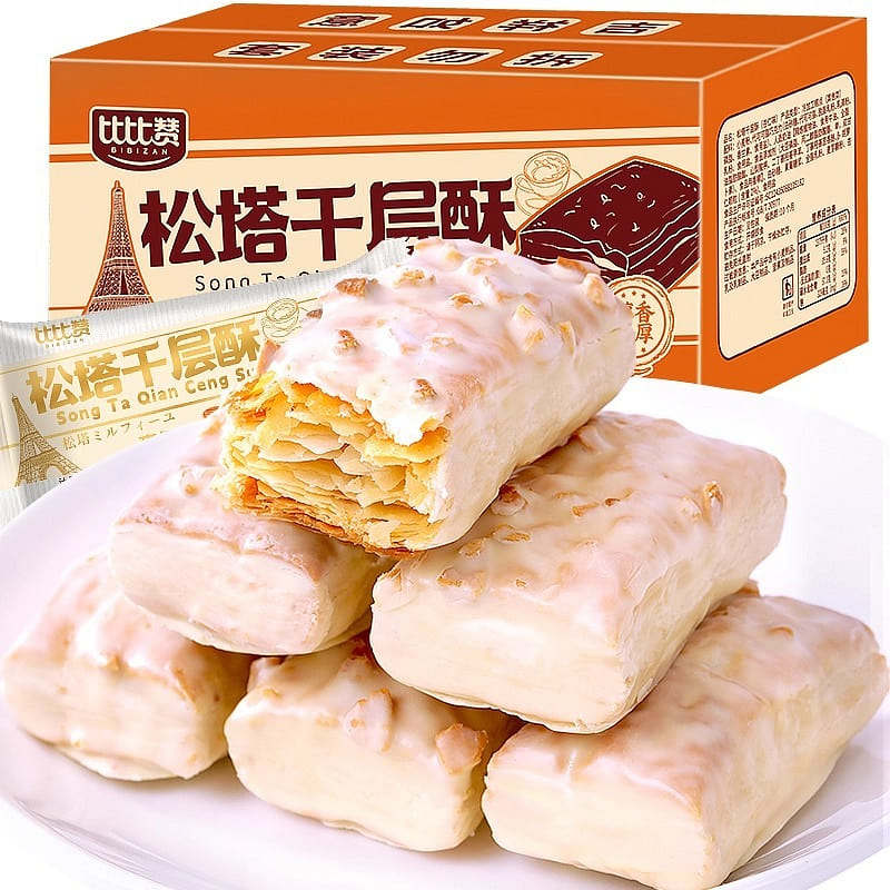 16 packs of mille-feuille cookies with almond flav 240 g