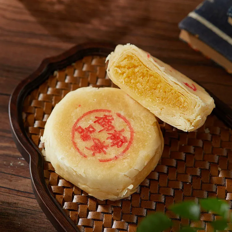 上海沈大成御品椰皇月饼 苏式酥皮苔菜豆沙 1只 80 克