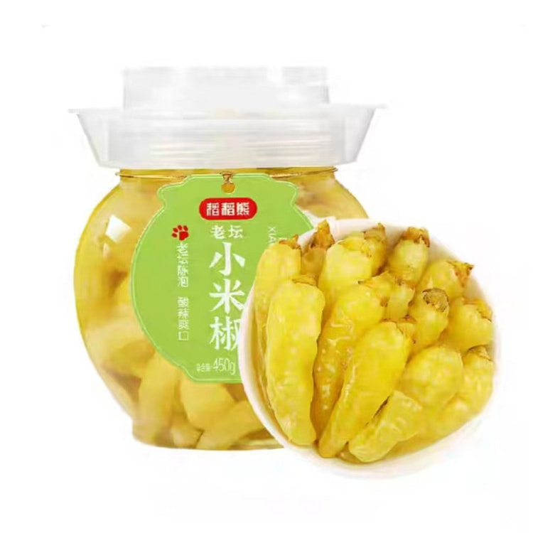 稻稻熊 老坛小米椒450g*1瓶 泡椒四川特产泡凤爪老坛泡菜