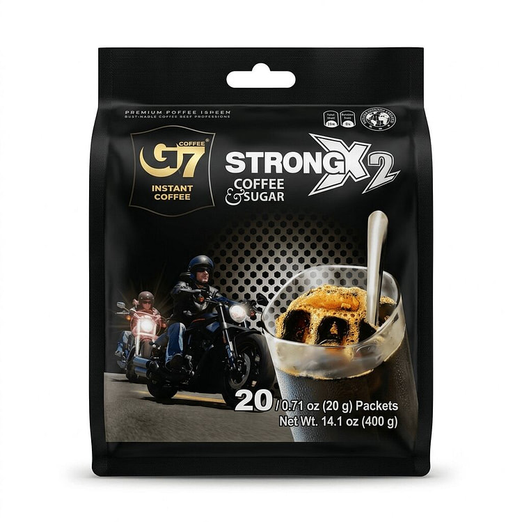 G7 Strong X2 Instant Coffee & Sugar (20 packets) 1 each
