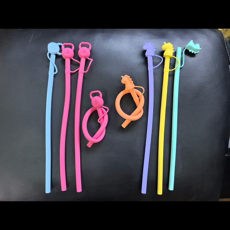 Food-Grade Silicone Straws1 Pack (4 Pcs) 1 each