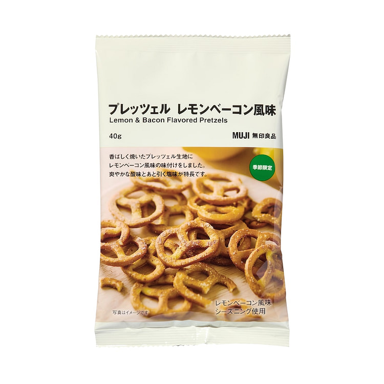 Muji Lemon Bacon Pretzel 40g 1 each