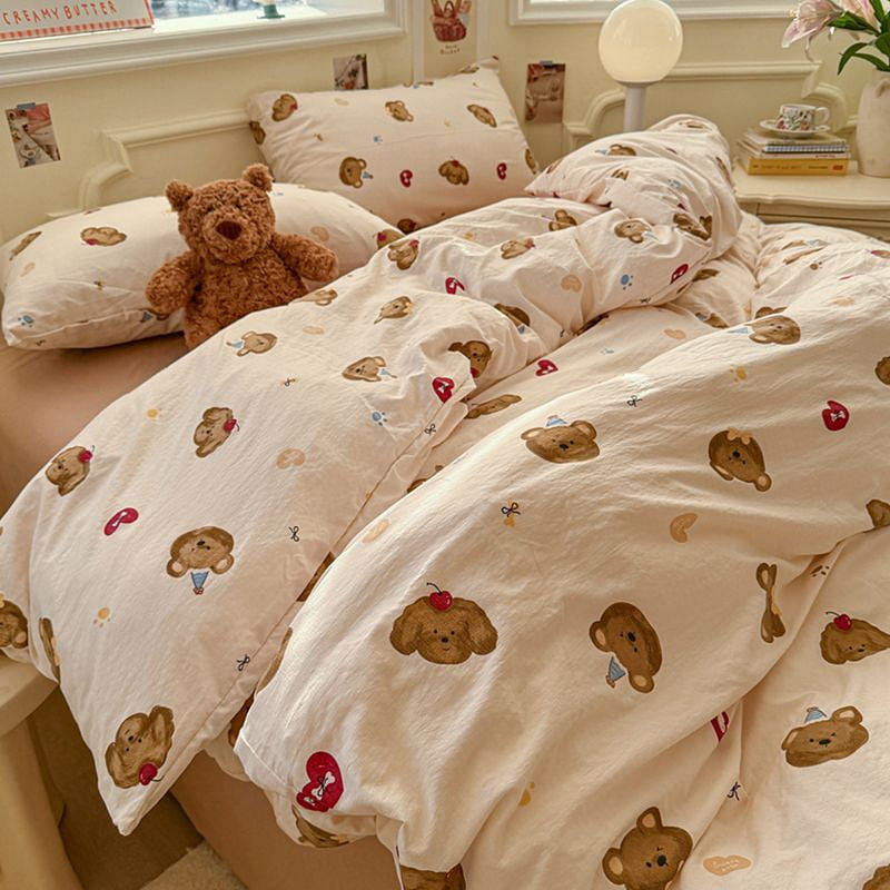Cherry Bear Bedding Set Queen Size 2000 g
