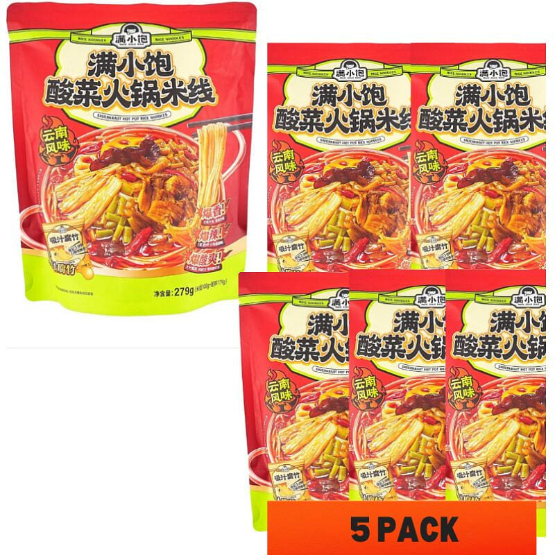ManXiaobao Sauerkraut HotPotRiceNoodles279g*5packs 279 g