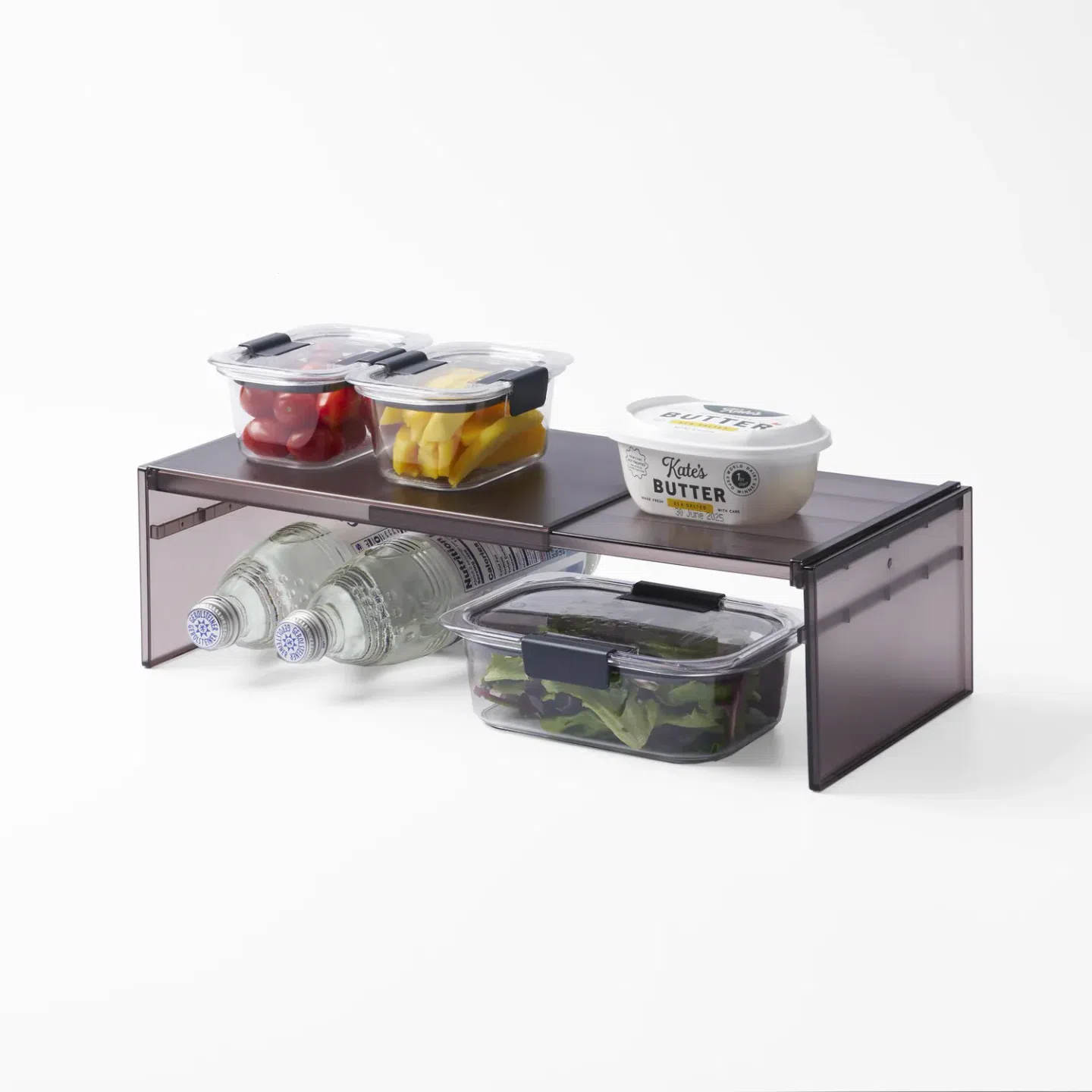 Expandable Refrigerator Riser Shelf Black 1 each
