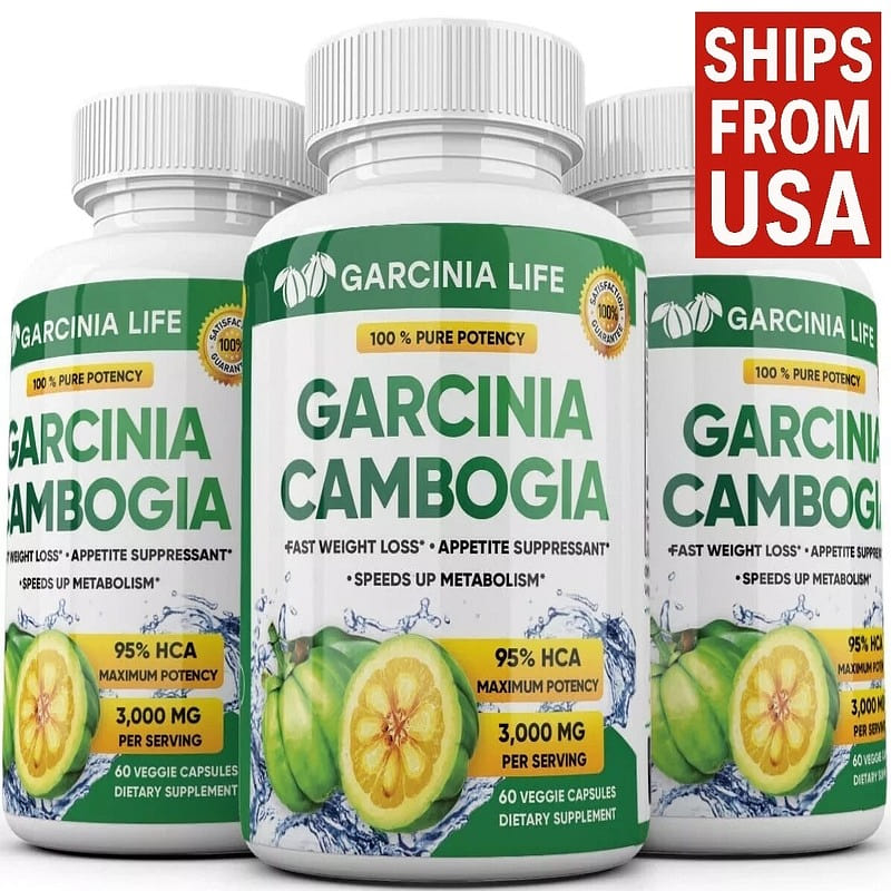 3 x BOTTLES 180 Capsules 3000mg Daily GARCINIA 3 bottle
