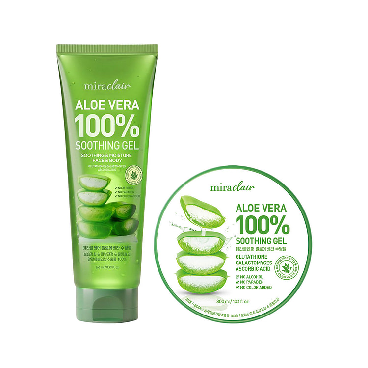 miraclair Aloe Vera 100% Soothing Gel 260ml-300ml 1 each