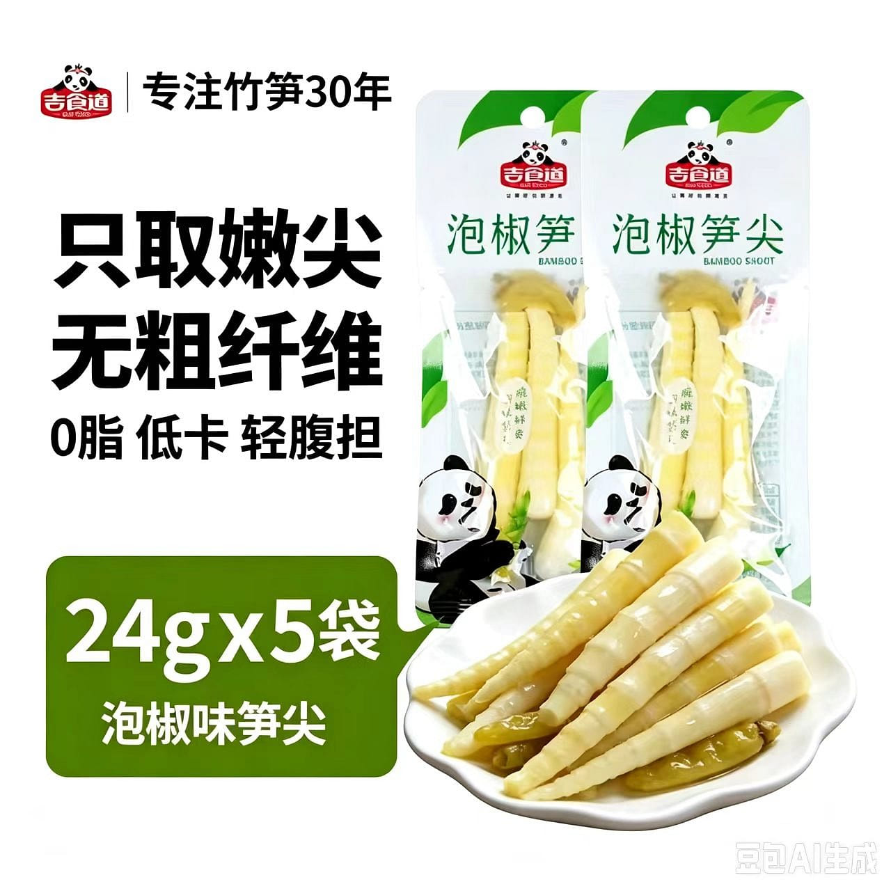 Pickled bamboo shoots 24g*5 bags 120 g