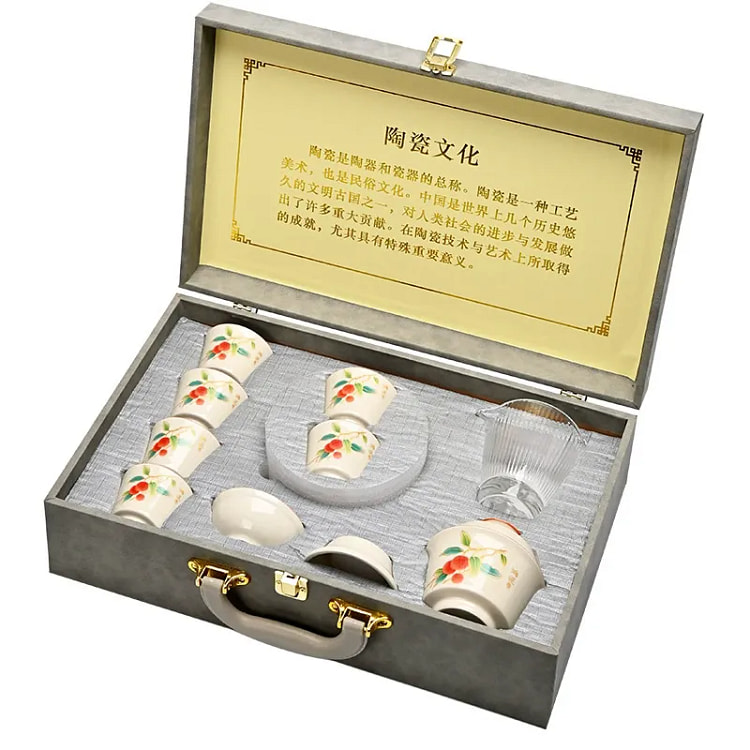 Ceramic Tea Cup * Persimmon and Persimmon Ruyi 1 box