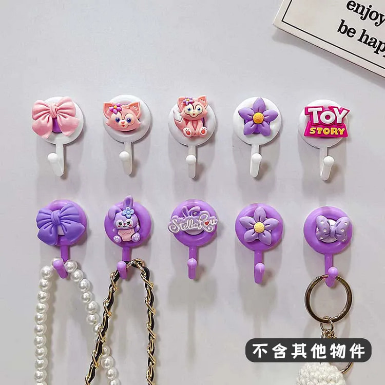 免打孔强力无痕挂勾-小贝头紫罗花系列