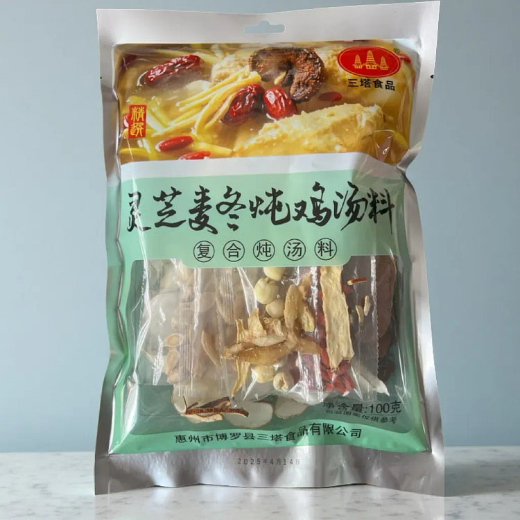 灵芝麦冬炖鸡汤料 100 克