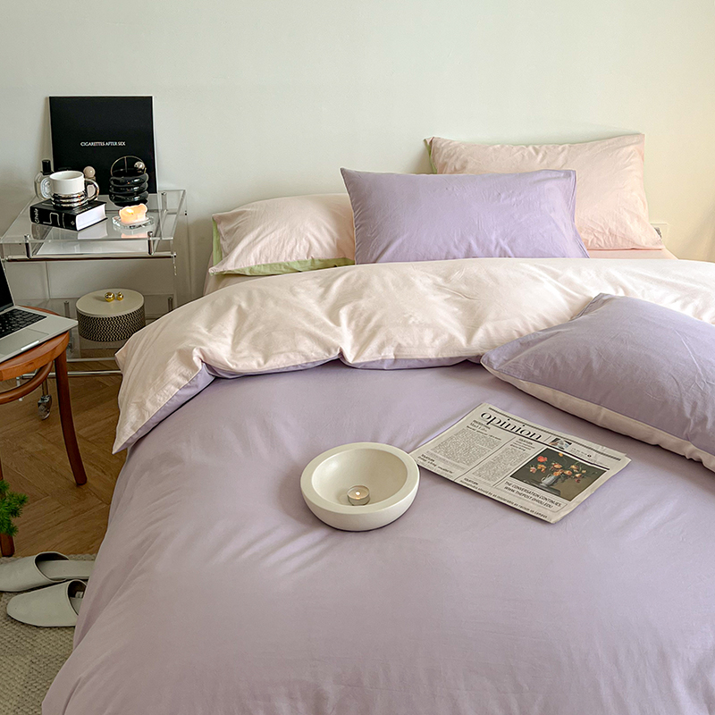Simple Fresh Bedding Set Purple&Blush Queen 2000 กรัม