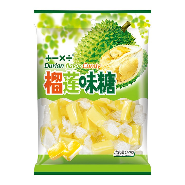 榴莲味软糖 - 150克，特浓风味，独立包装 1 包