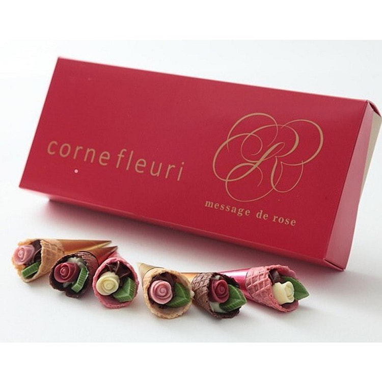 MESSAGE DE ROSE Valentine Corne Fleuri 5 pcs