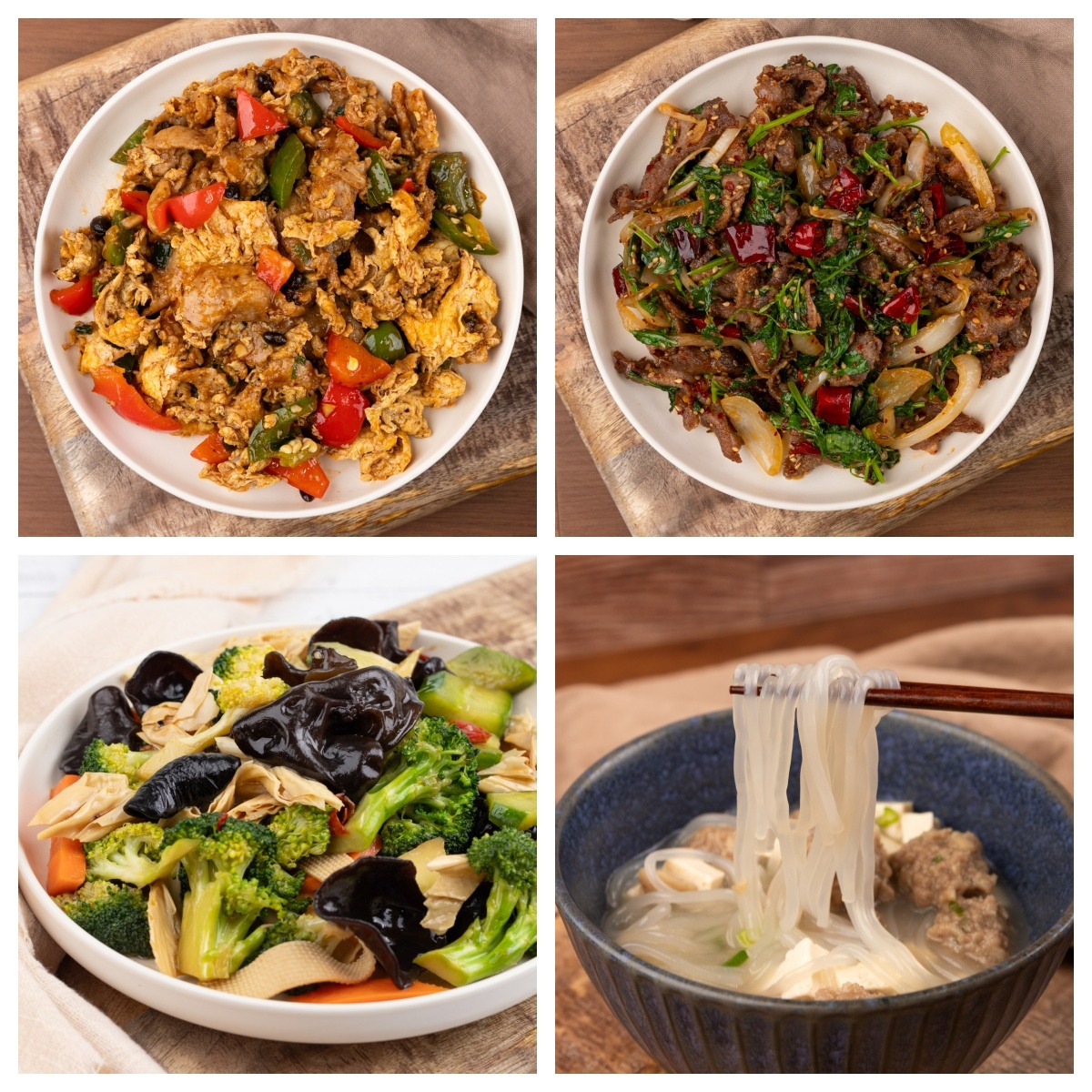 常规套餐1(农家一碗香,孜然羊肉,素拼盘,丸子汤) 1 份