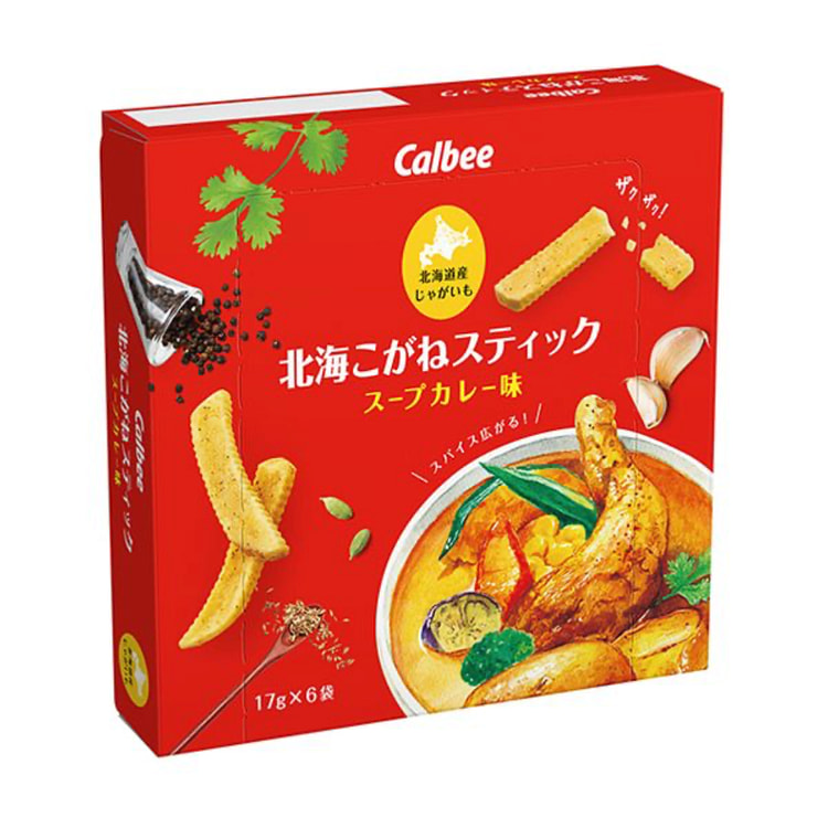 卡乐比 北海道咖喱浓汤味薯片 6包/盒