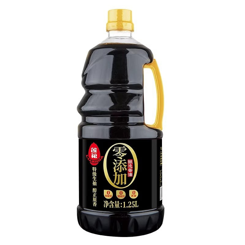莲花 0添加酿造酱油 特级生抽家用蘸料调料 1250 毫升