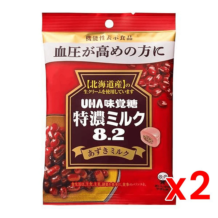UHA Extra Rich Milk 8.2% Red Bean Milk Candyx2 93 g