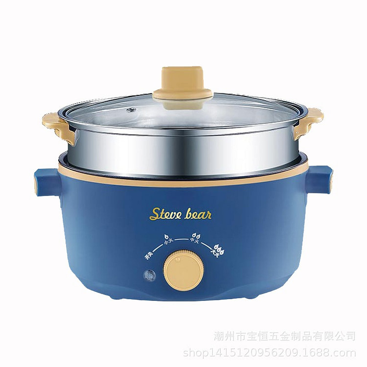 2.5L多功能电火锅宿舍电煮锅电炒菜锅电蒸锅蒸笼款 1 把