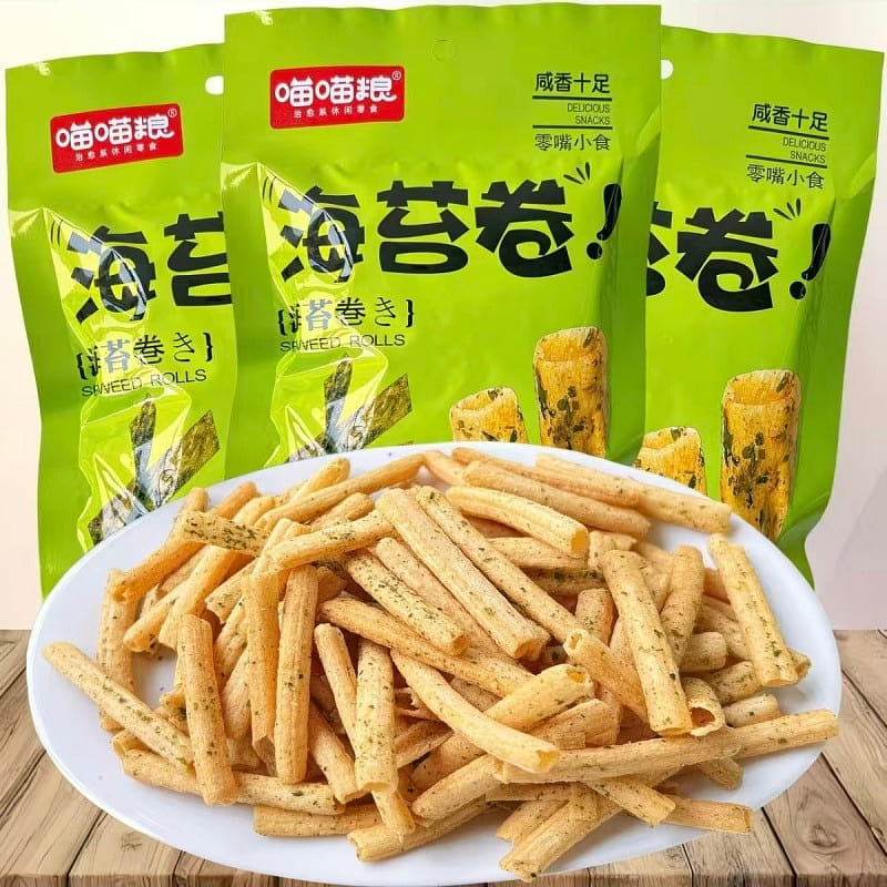 Seaweed roll crispy Dim sum snack 40g * 5 packs 200 g