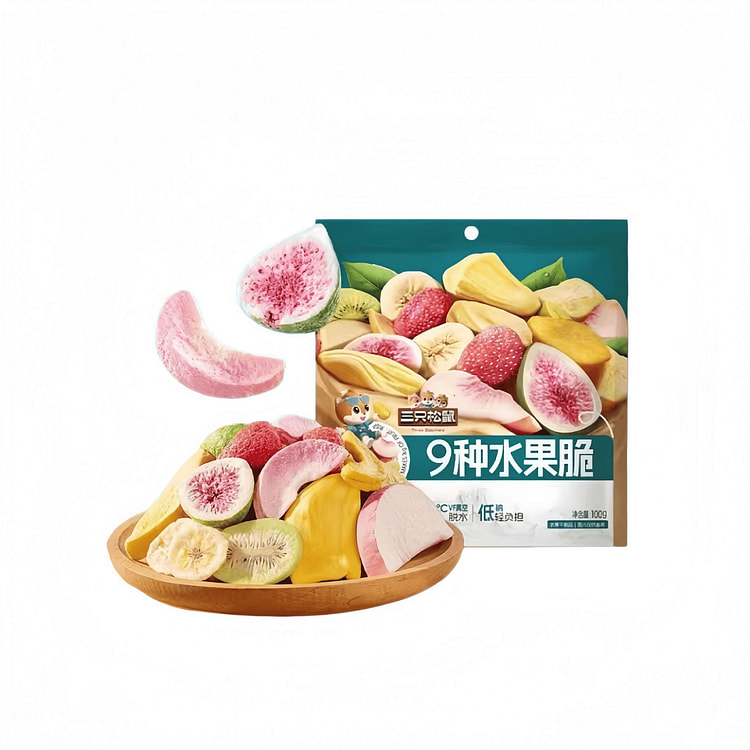 三只松鼠9种水果脆草莓无花果芒果酸甜100克*1袋 100 克