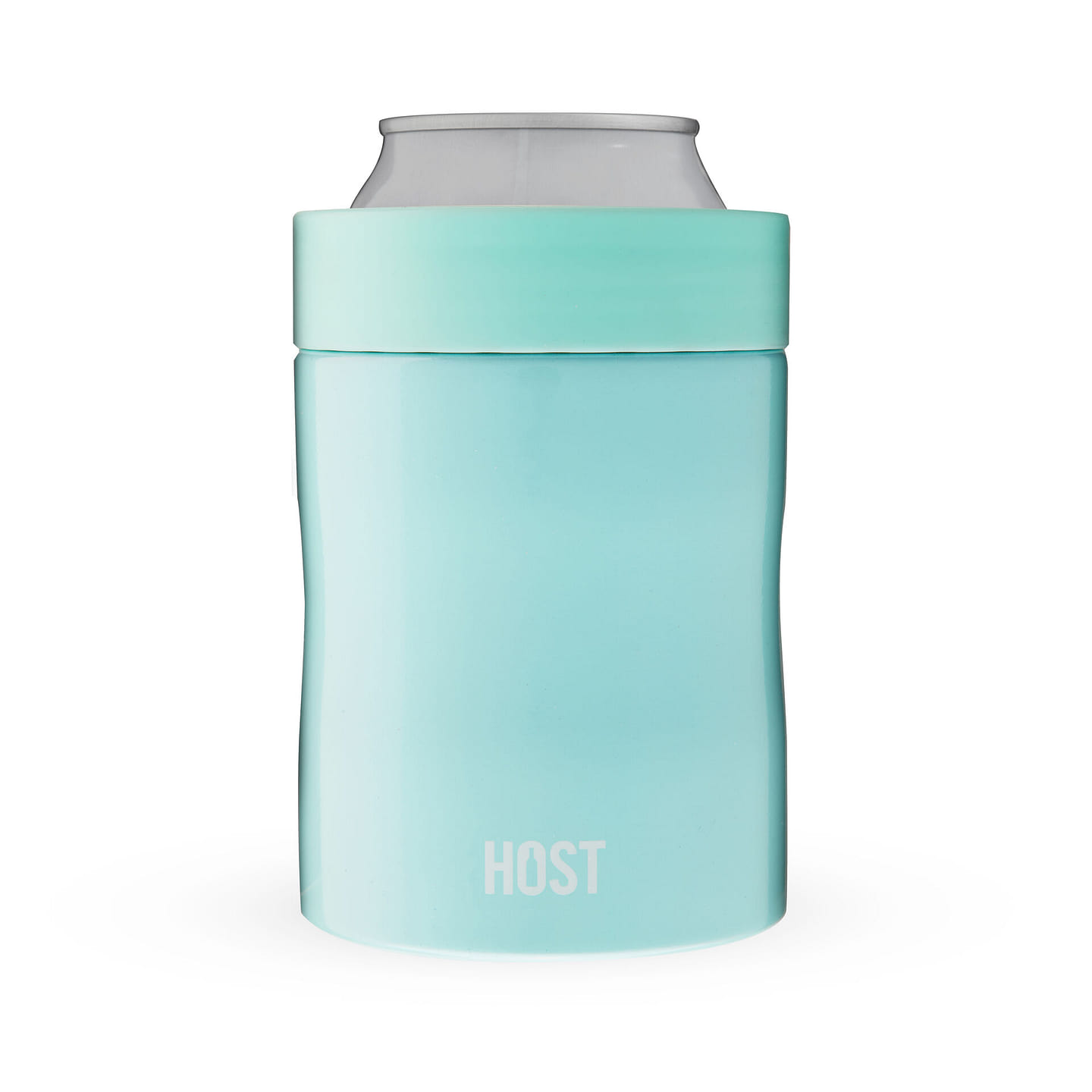 HOST Stay-Chill Beer Cozy Insulated Can Cooler Tumbler – Double Walled Stainless Steel Beer Can Insulator Holder for Standard Sized Cans – Seaglass 12 oz