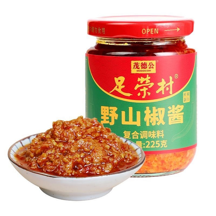 茂德公辣椒酱野山椒酱超辣爆辣特辣酱开胃拌面酱 225 克