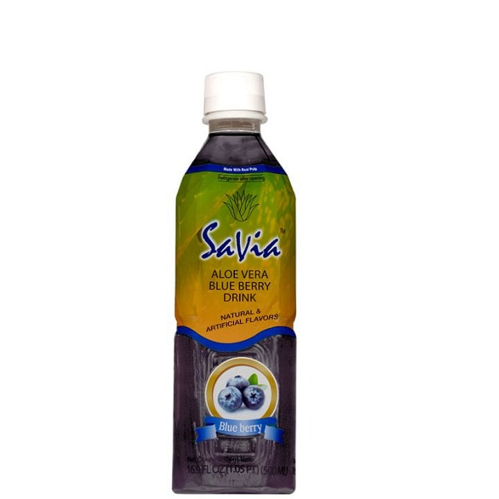 Savia Aloe Vera Drink Blueberry 16.9oz 12 case