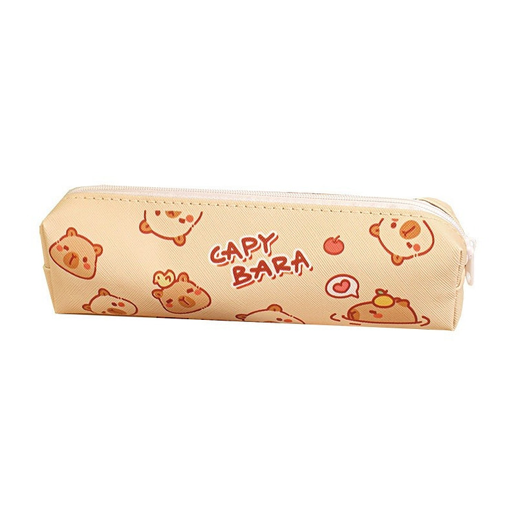 Cute Cartoon Leather Pencil Case 1pc Random Style 1 count