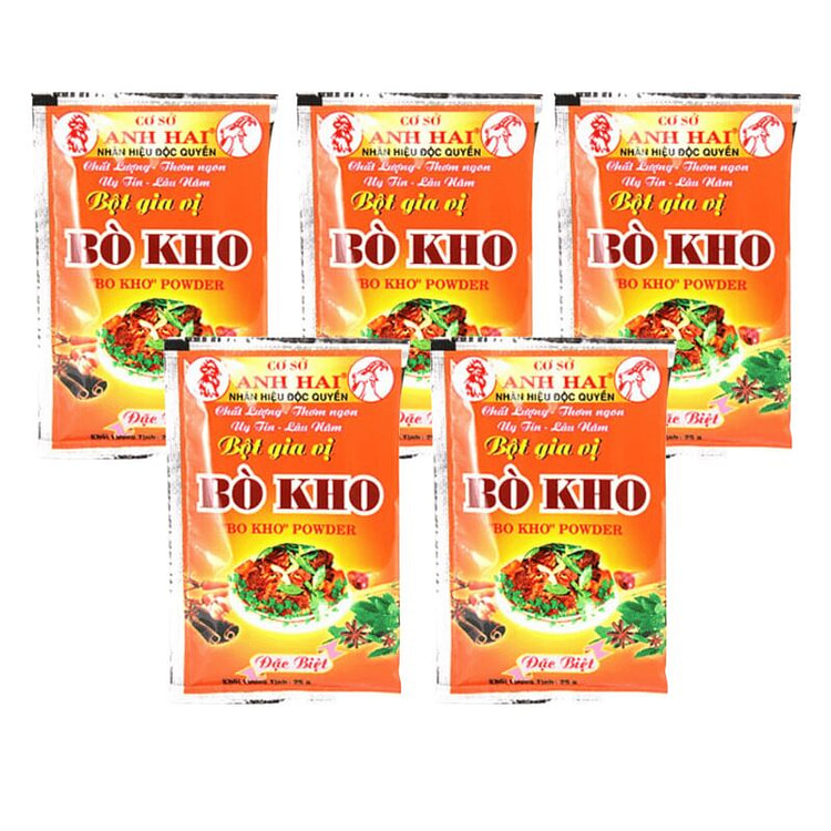 Anh Hai Braised Beef Soup Seasoning 5 count