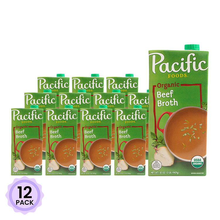 Pacific Food Organic Low Sodium Beef Broth 32 oz*12 pack