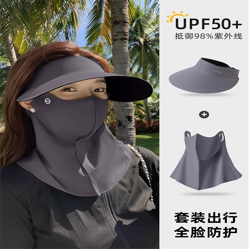 A full-face sun protection mask and neck protector 1 each