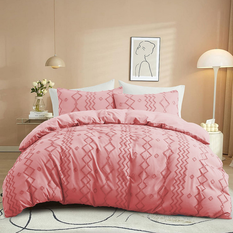 UNIKOME Duvet Cover Pink King