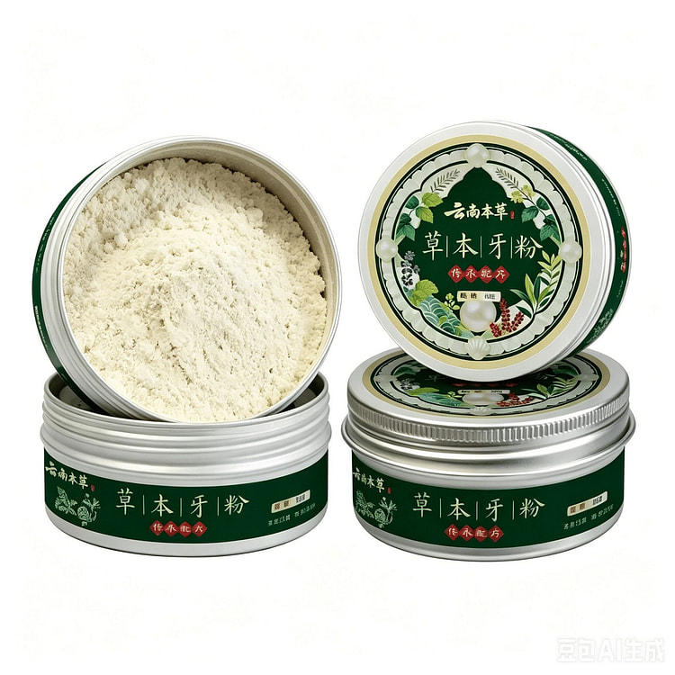 云南本草 草本牙粉 50g 口腔清洁美白 1 盒