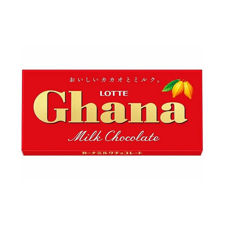 Lotte Ghana Milk Chocolate 50g per box
