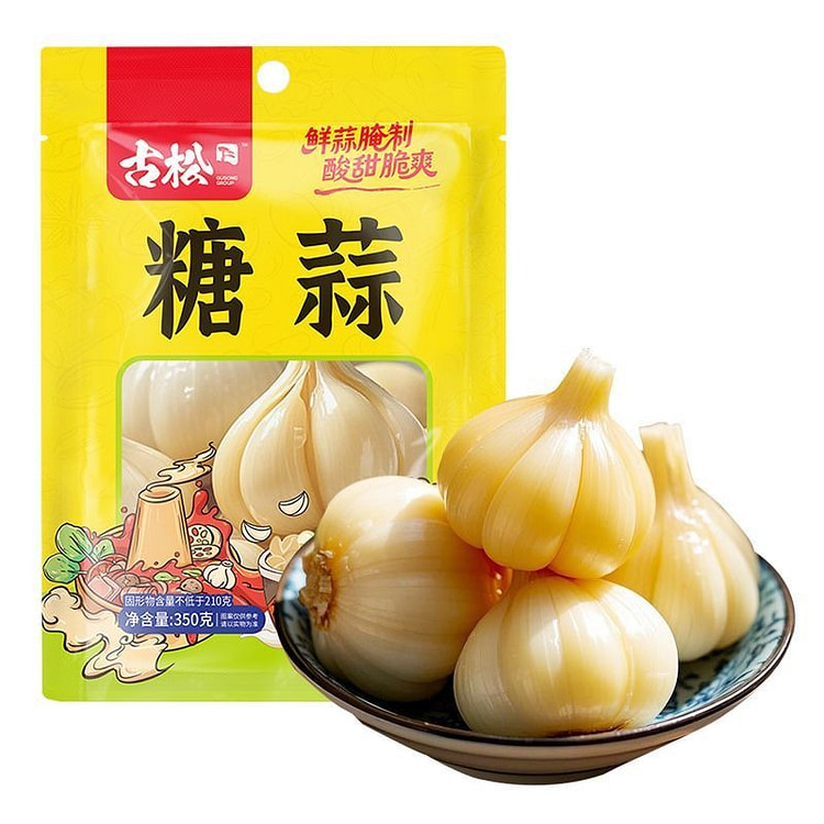 古松正宗糖蒜350g甜蒜头大蒜开胃下饭菜手工腌制酸 350 克