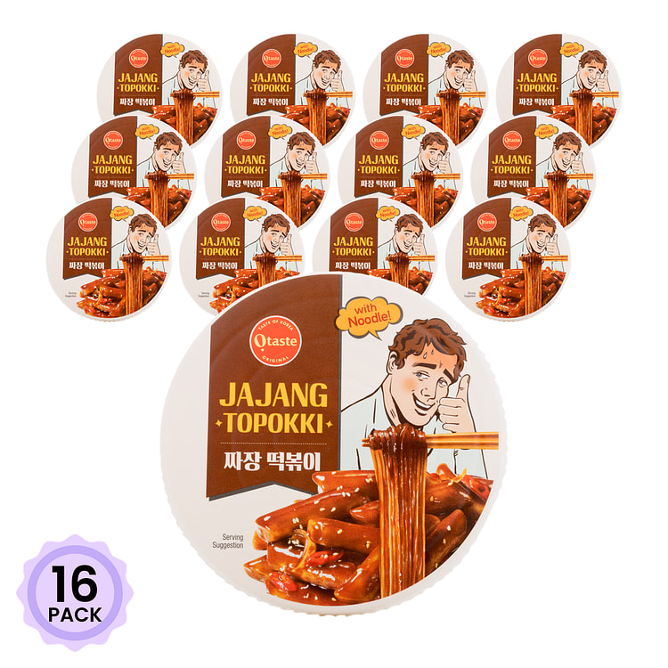 Otaste Jajang Topokki with Glass Noodles 168 g*16 pack